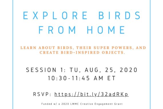 Explore Birds From Home program flyer