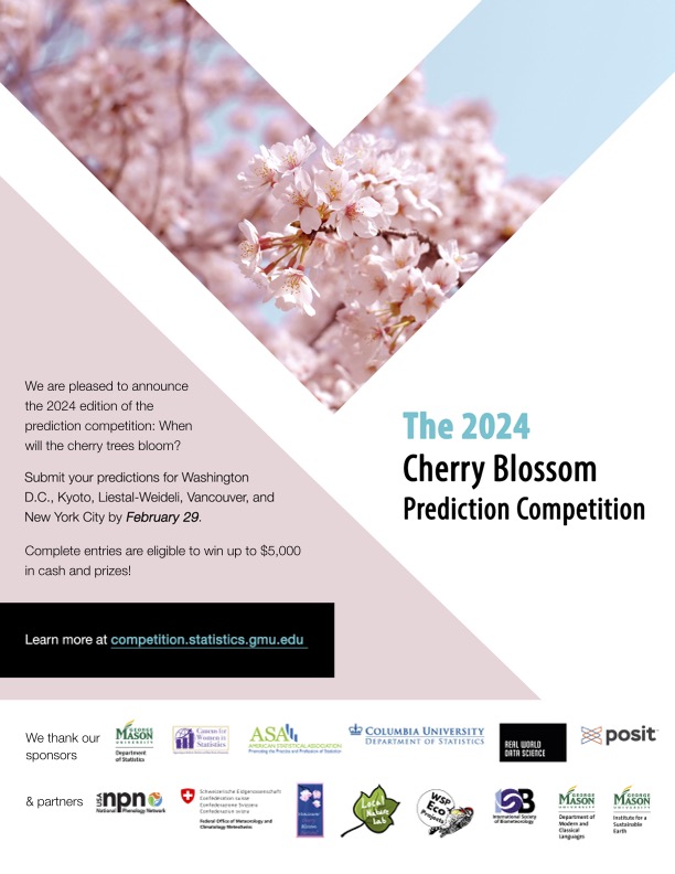 The 2024 Cherry Blossom Prediction Competition poster